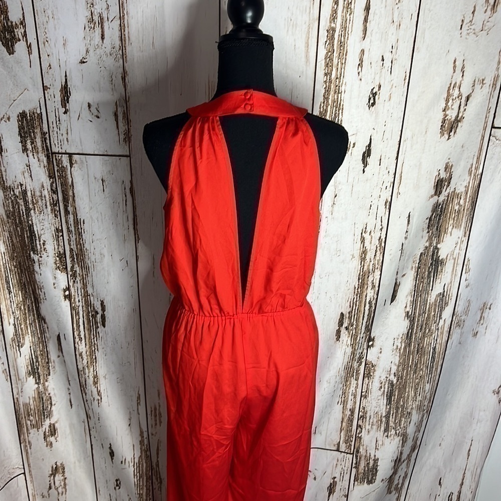 Bebe Red Open Back Jumpsuit‎ - Picture 4 of 6